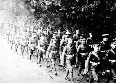 British Troops on the March by English Photographer